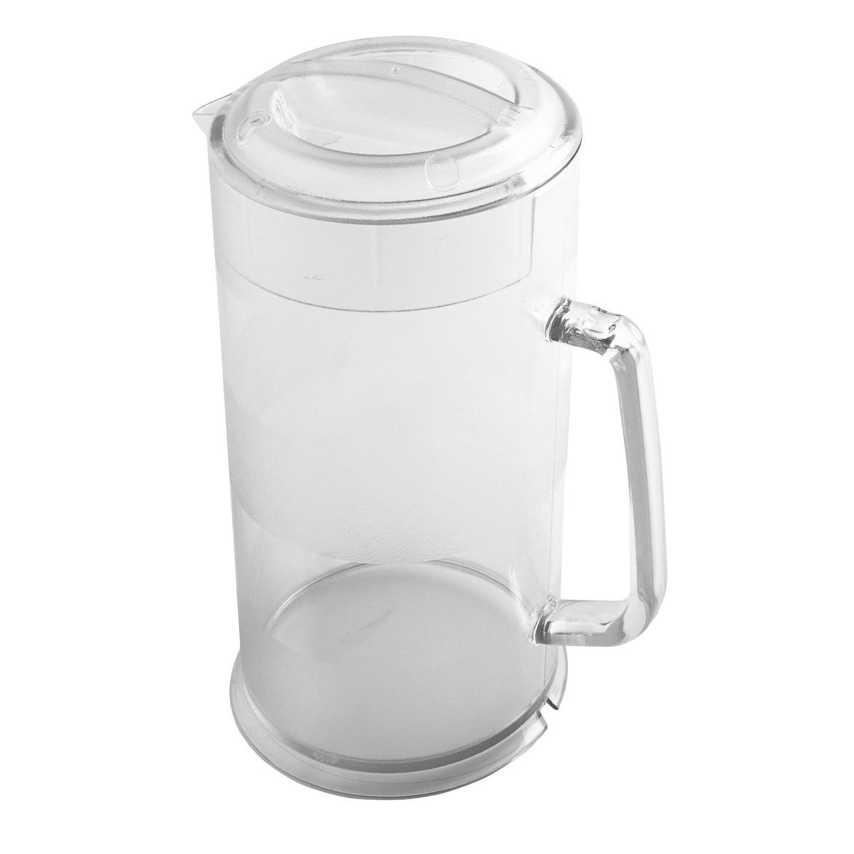 Cambro PC64CW135 Camwear Pitcher, 64-Oz Clear Poly 7-5/16" Dia X 9-3/4" H, NSF, 3-Position Lid — Case of 6 pieces