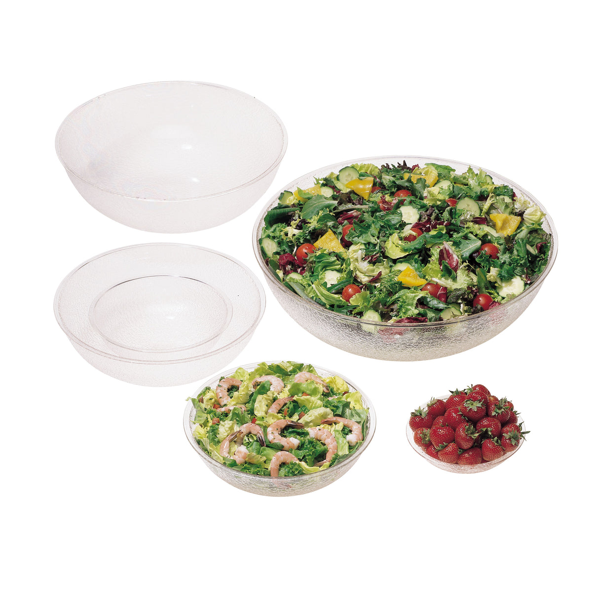 Cambro PSB15176 - 15" Clear Polycarbonate Bowl, 11.2 Qt, Break-Resistant, NSF Certified — Case of 4 pieces