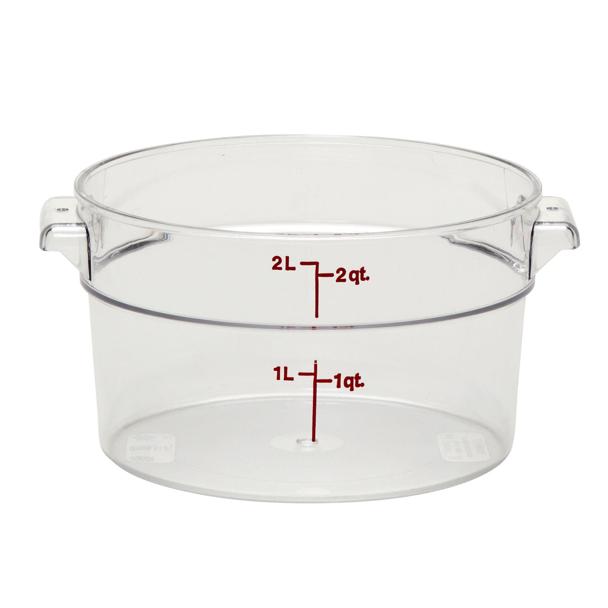 Cambro RFSCW2135 - Polycarbonate 2-qt (8-3/16" x 4-3/16") Container with Handle, -40°F to 210°F, NSF — Case of 12 pieces