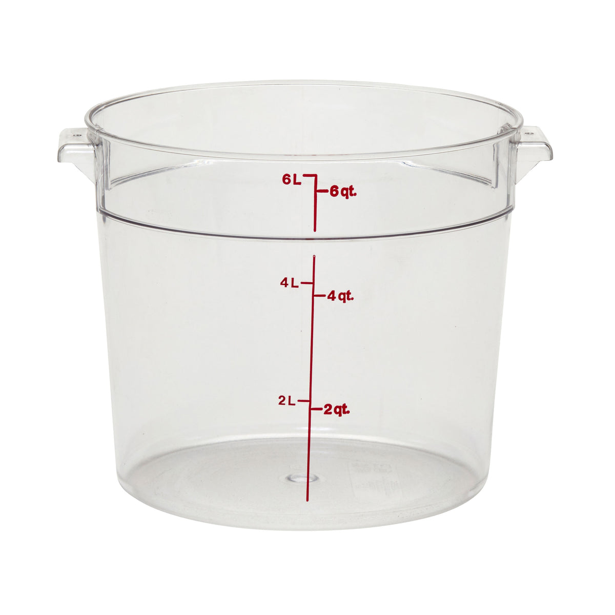 Cambro RFSCW6135 Round 6-qt Clear Polycarbonate, 9-15/16" Dia x 7-15/96" H, -40°F to 210°F, NSF — Case of 12 pieces