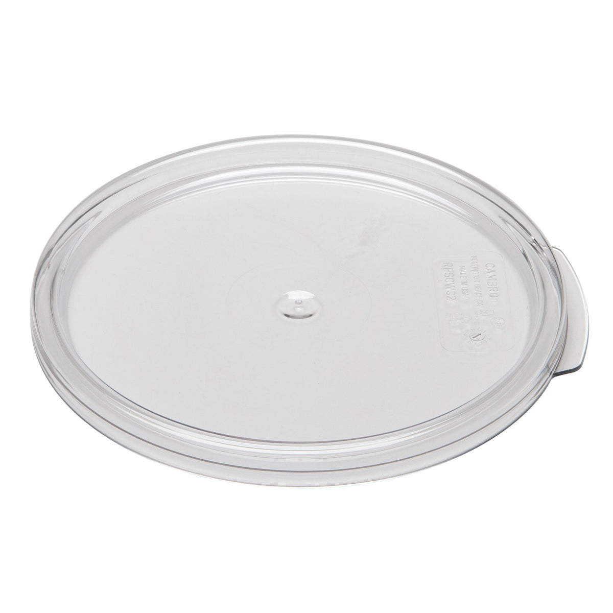 Cambro RFSCWC2135 Clear Polycarbonate Round Lid for 2-qt & 4-qt Containers, NSF-Approved — Case of 12 pieces