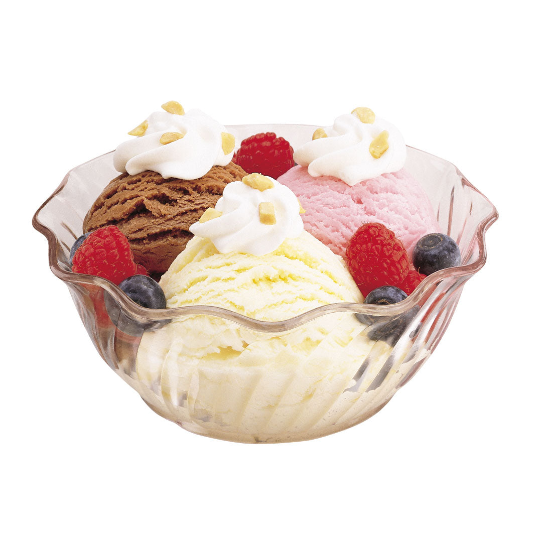 Cambro SRB13152 Swirl Bowl, 5" Diameter, 13 Oz Capacity, Clear SAN Plastic, Made in USA - 24/Case — Case of 24 pieces
