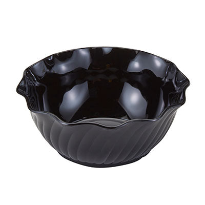Cambro SRB13CW110 Swirl Bowl - 13 oz (5" Dia) Polycarbonate Black, 12-15 oz Capacity - 24/Case — Case of 24 pieces