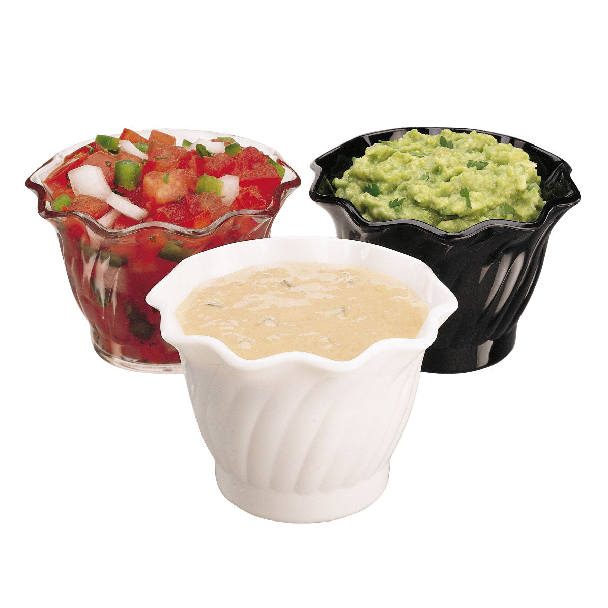Cambro SRB5CW135 - Swirl Soup Bowl, 5 oz, 3-Inch Diameter, Clear Polycarbonate, USA Made - 24/Case — Case of 24 pieces