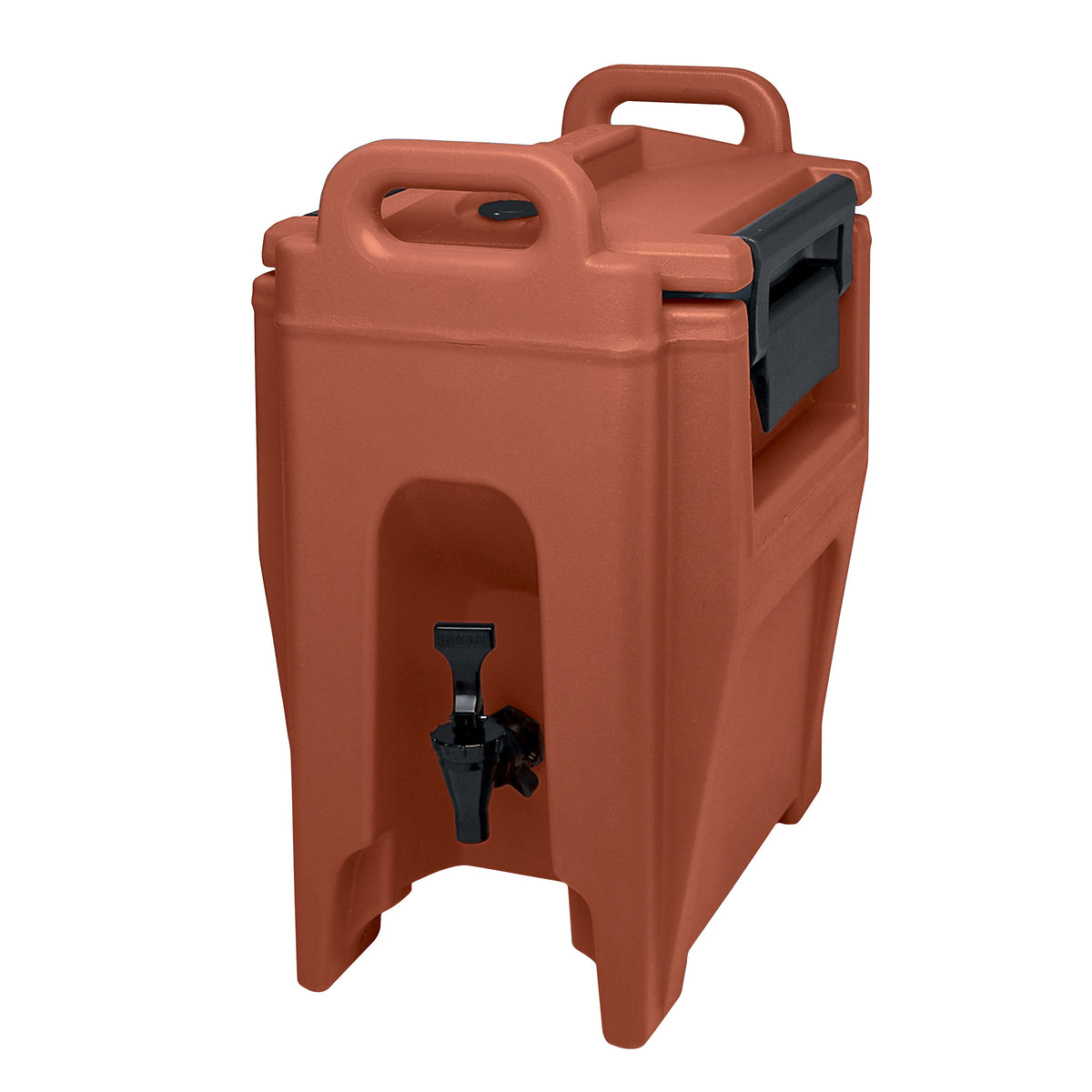 Cambro UC250402 Camtainer Beverage Dispenser, 2-3/4-Gal, Red Plastic, 11.75"Wx16.75"Dx19.75"H, NSF