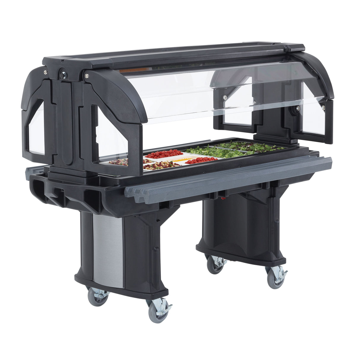 Cambro VBRHD6110 Versa Food Bar Serving Buffet, Black, 6 ft. unit, (5) Pan