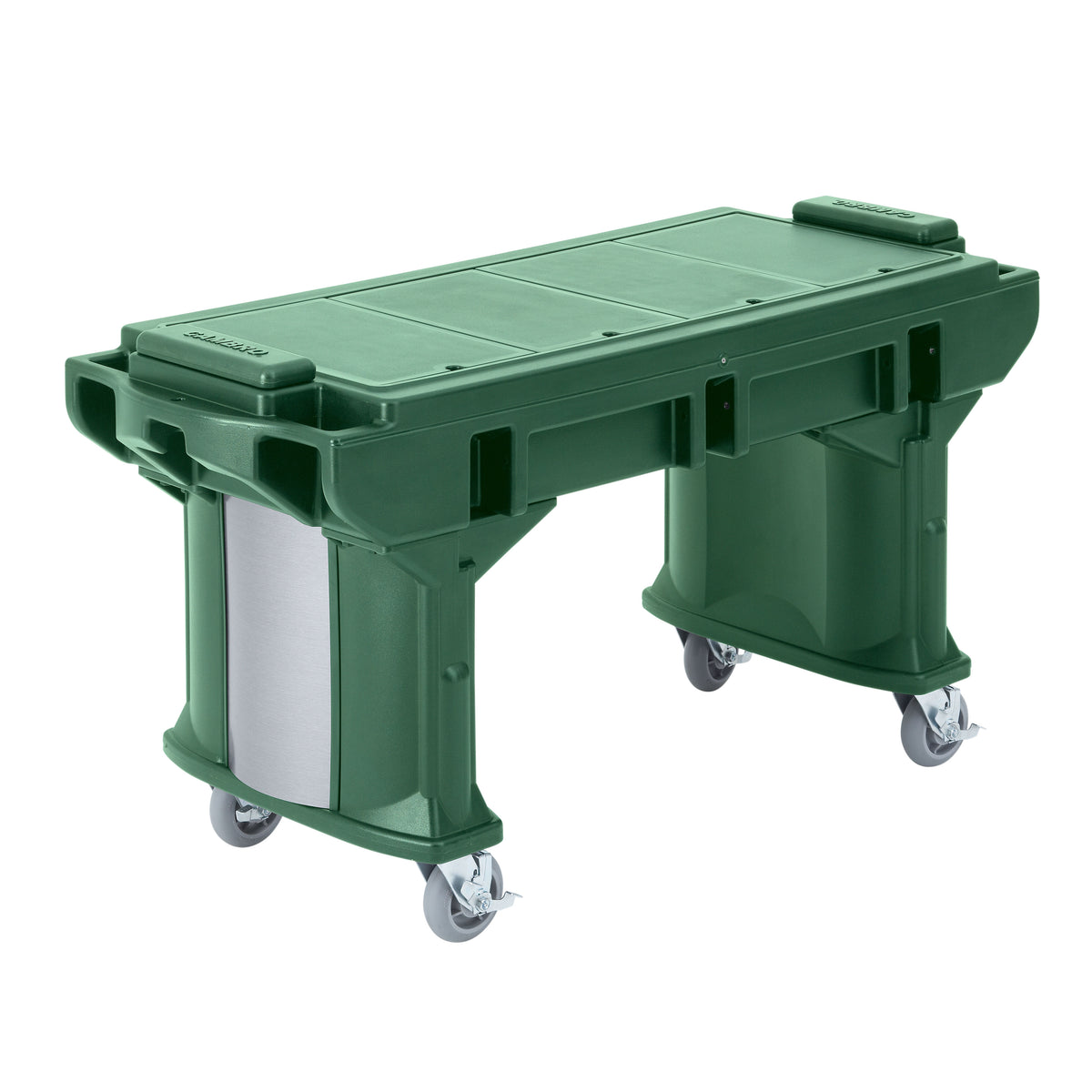 Cambro VBRTHD5519 Versa Food Bar Work Table, Kentucky Green, 5 ft. unit, (4) Pan