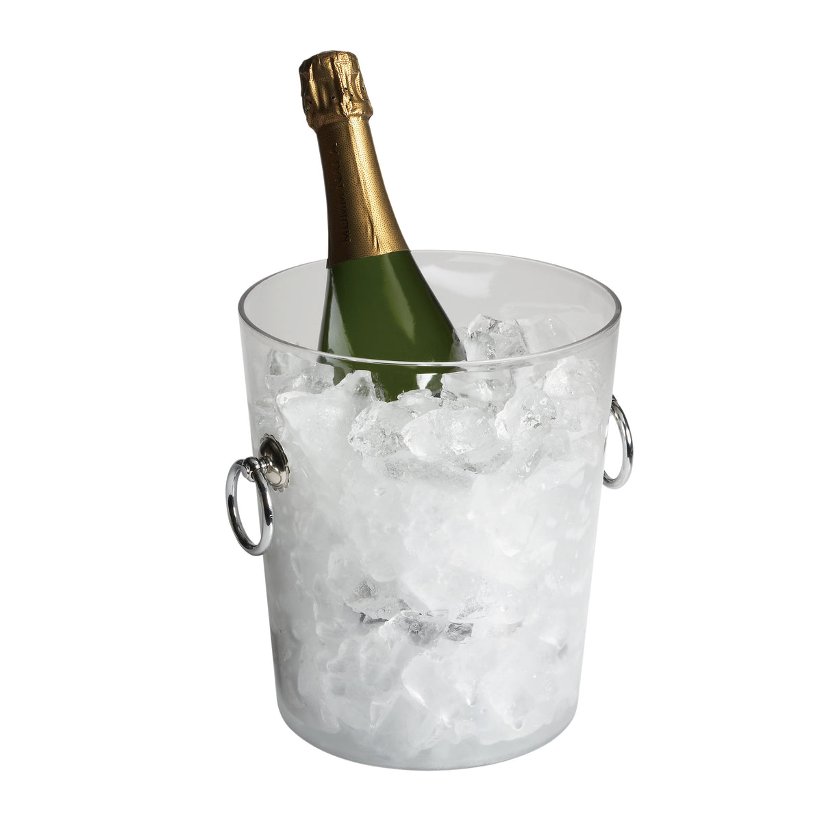 Cambro WC100CW135 Wine Bucket Cooler, 8" Dia x 9-1/8" H, Clear PC, Non-Insulated with Handles