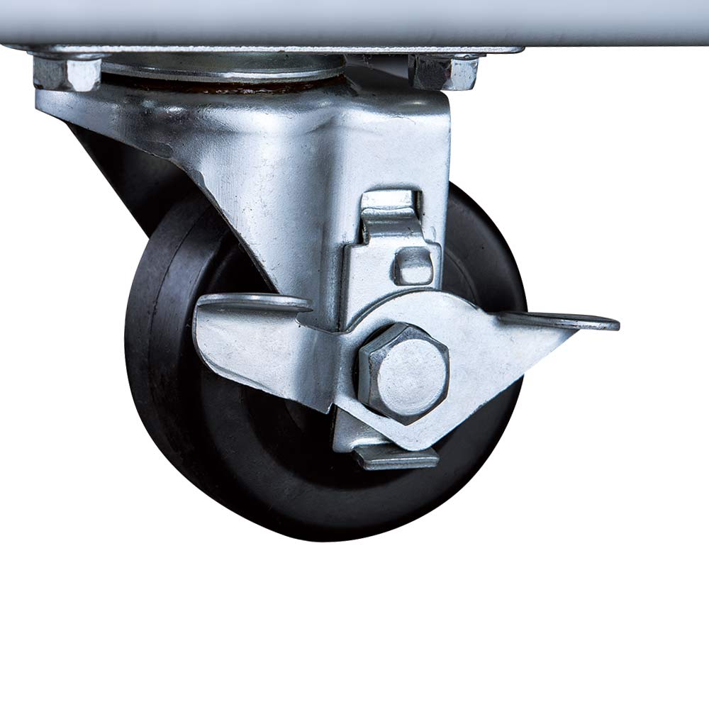 Coldline SP72 sandwich prep table, caster with brake, close-up