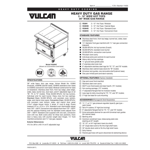 Spec Sheet