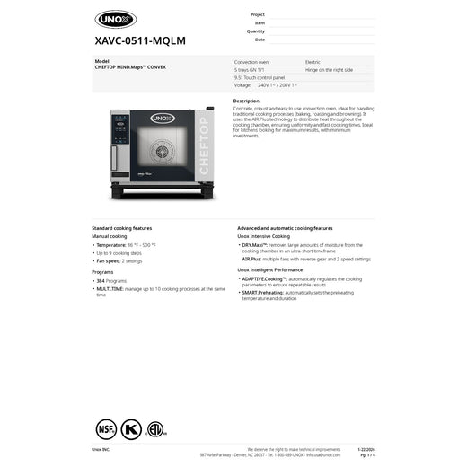 Spec Sheet