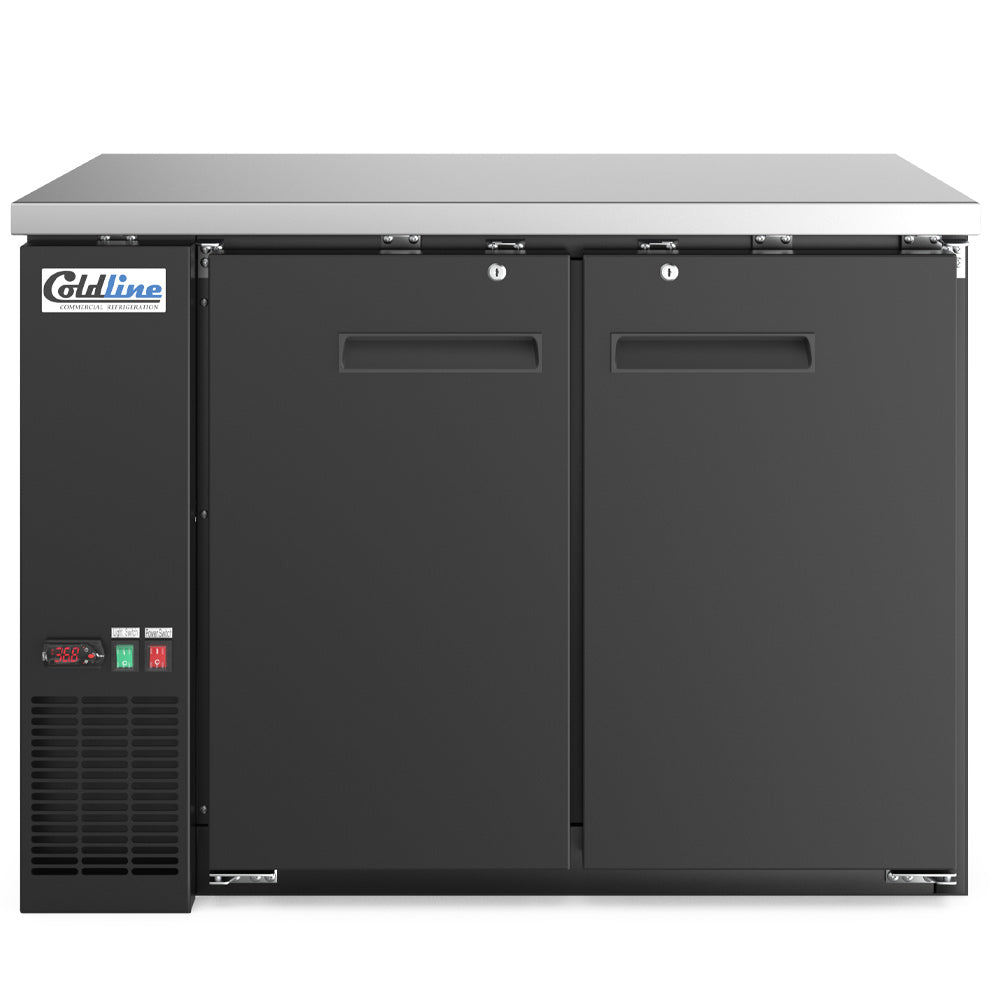 Coldline WBB-48 back bar wine cooler, front view