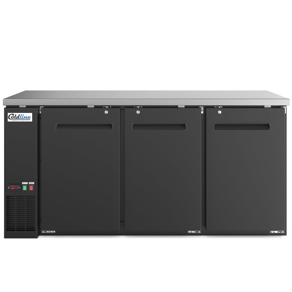 Coldline WBB-72 back bar wine cooler, front view