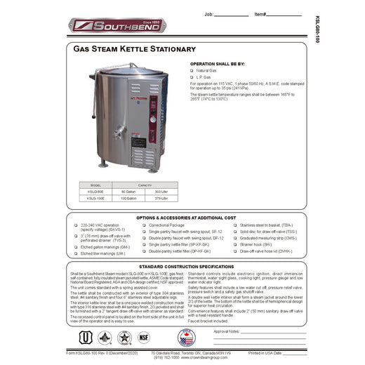 Spec Sheet