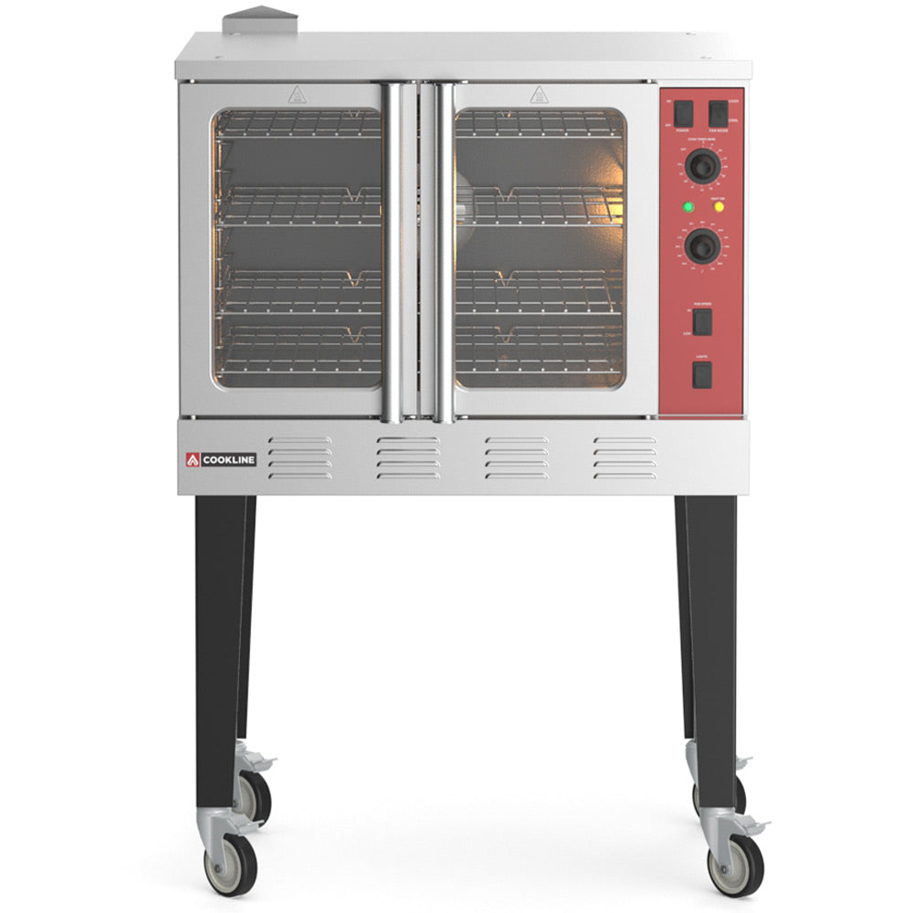 Cookline CC100-SGL single deck full size gas convection oven, front view