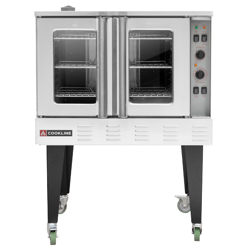 Cookline CC80-NG-SGL deep depth single deck gas convection oven, front view