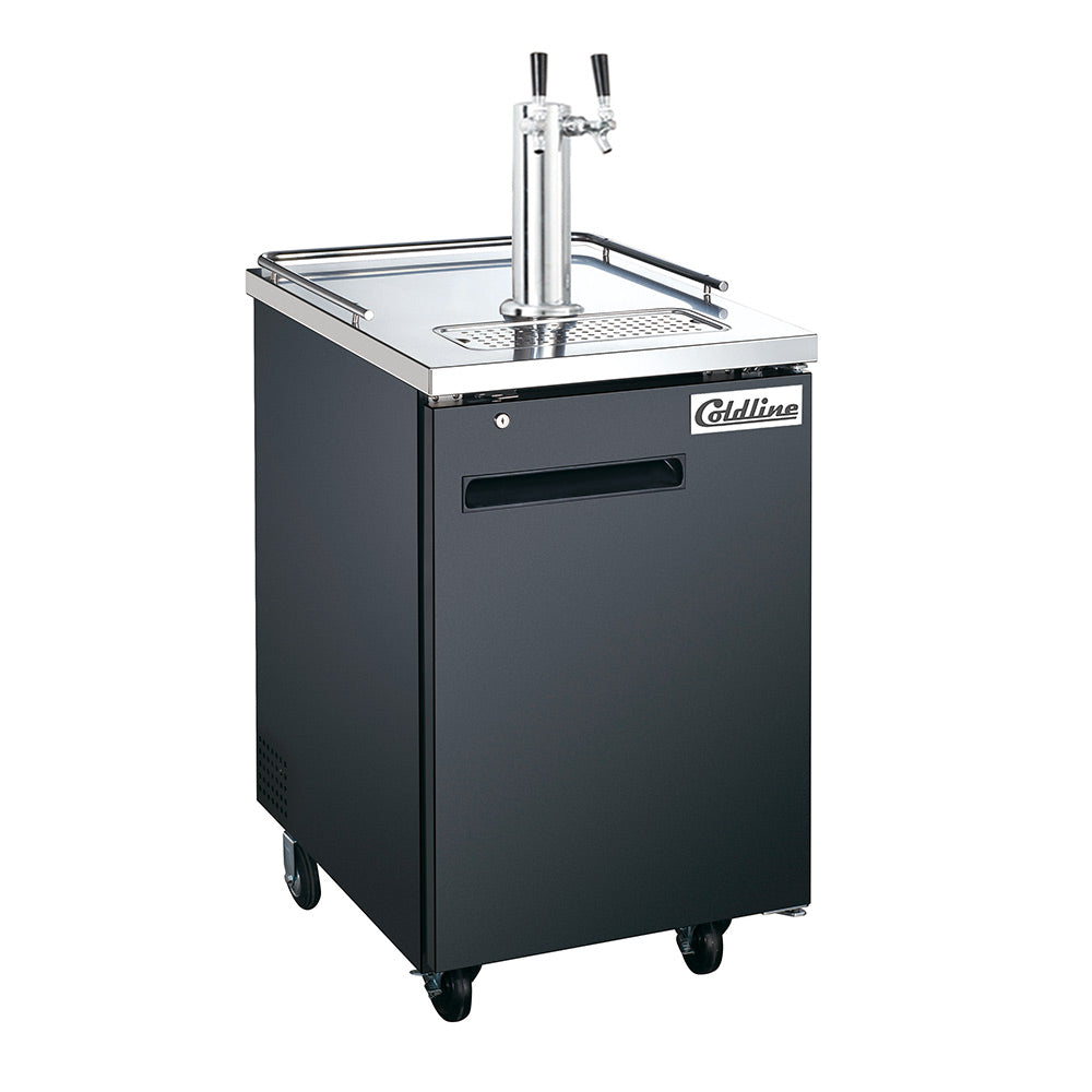Coldline CCD-1 24" Black Cold Brew Coffee Double Tap Dispenser