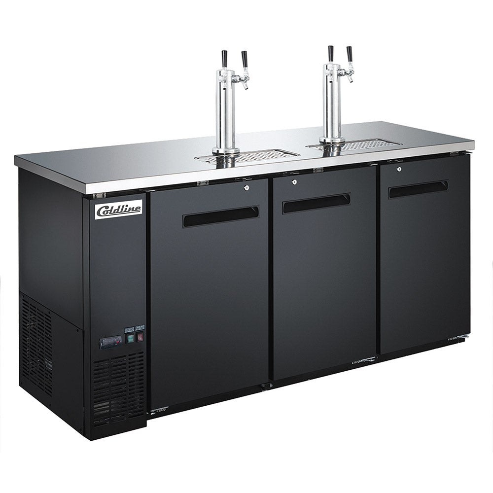Coldline CCD-72 72" Black Cold Brew Coffee (2)Double Tap Dispenser