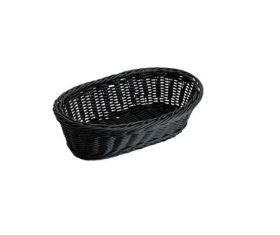 Concasse MCCETO090603N Oval Woven Basket — black