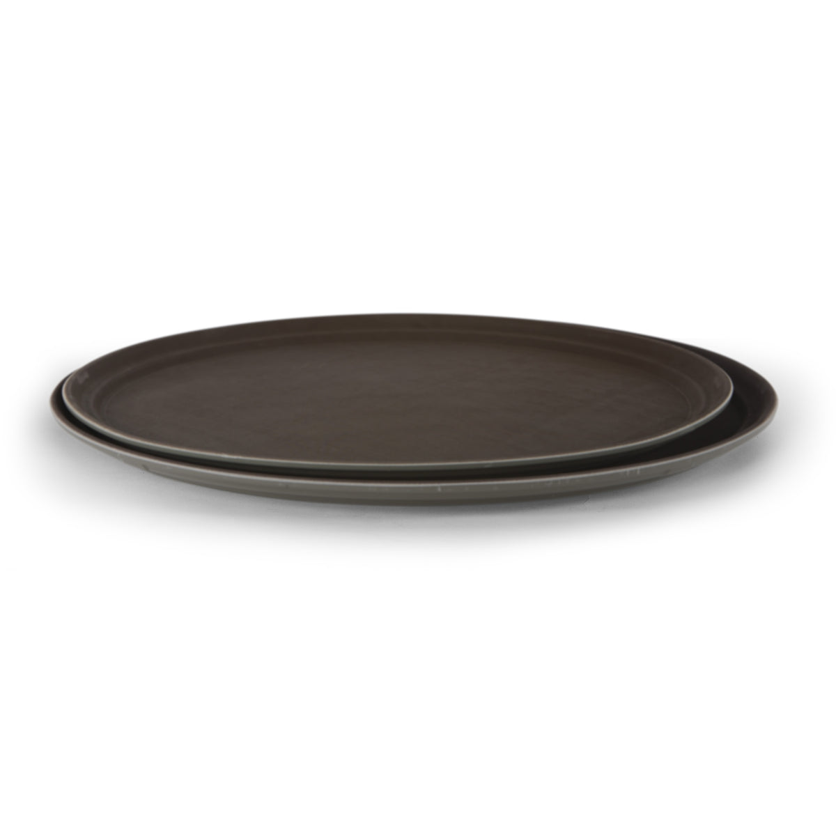 Concasse MCCHA1924 Easy Hold Rubber Plastic Oval Tray — brown