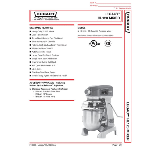 Spec Sheet