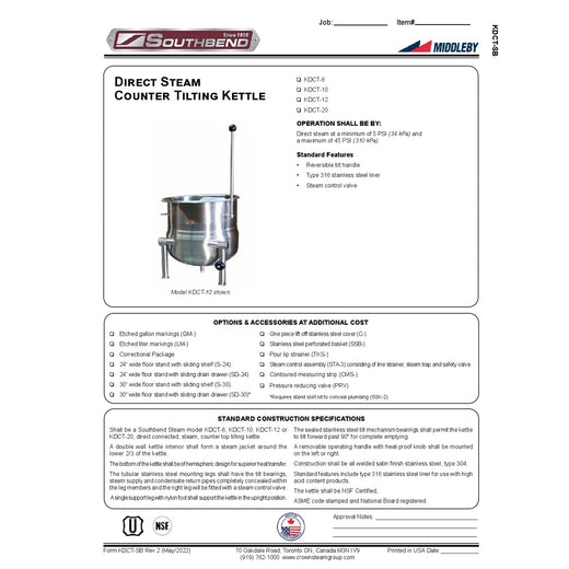 Spec Sheet