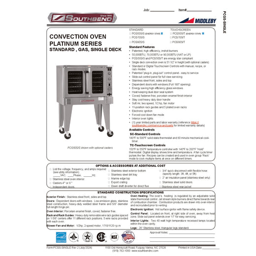 Product Family Spec Sheet