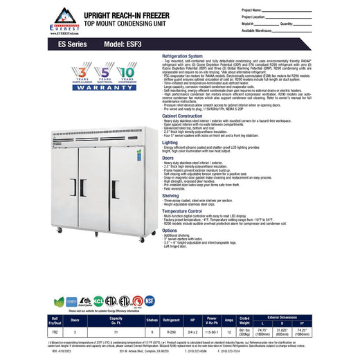 Spec Sheet