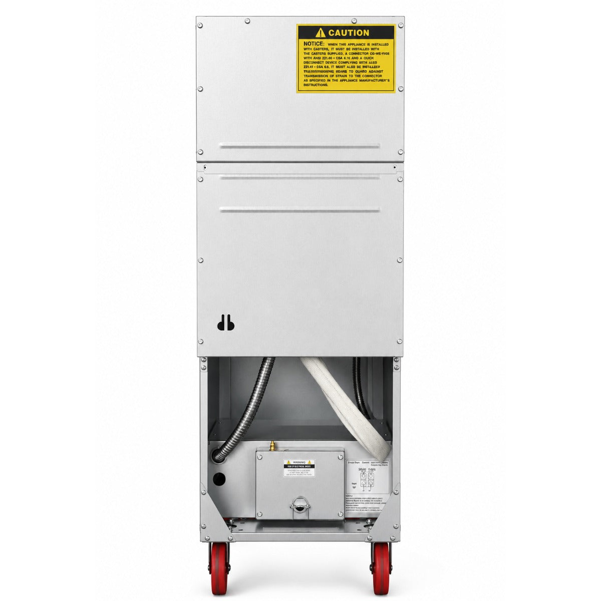 Cookline CF-40E-240-3 electric floor fryer, back view