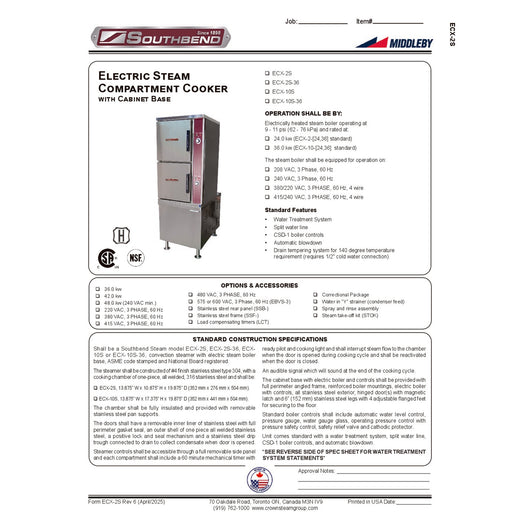 Spec Sheet