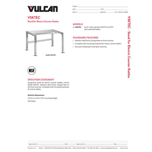 Spec Sheet