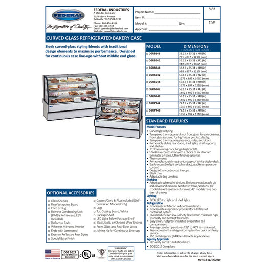 CGR3642 Spec Sheet