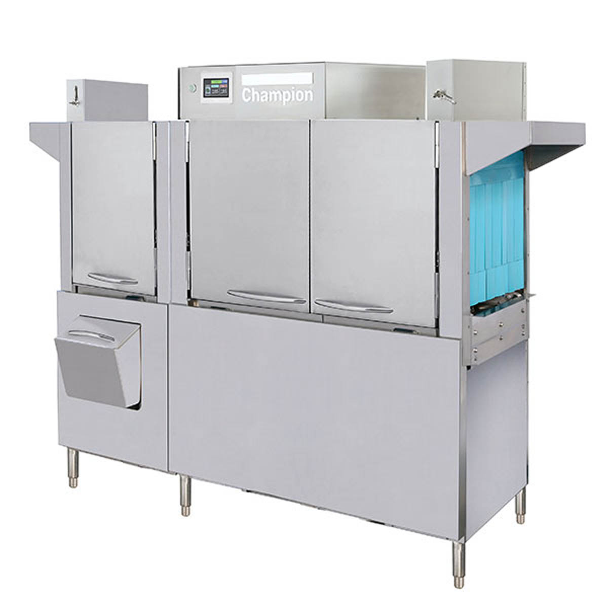 Champion 66 PRO rack conveyor dishwasher, front angle view