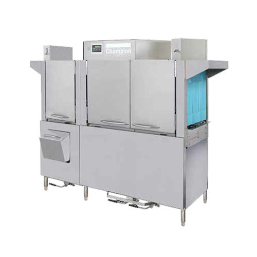 Champion 66 PRO-FF rack conveyor dishwasher, front angle view