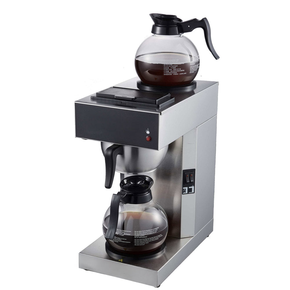 Prepline CAFE-2P-1 coffee maker, with decanters, front view