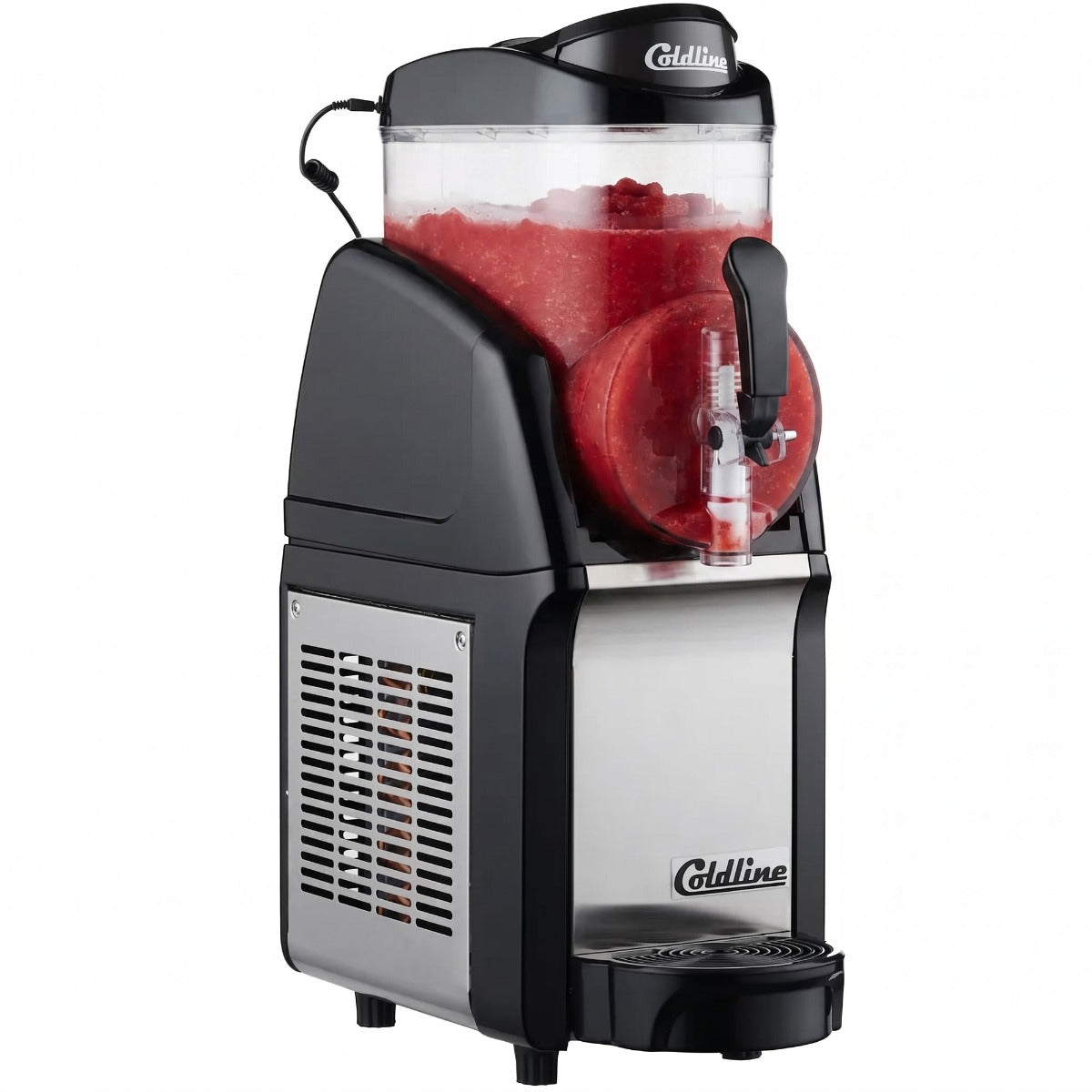 Coldline GRANITA-1N granita slush machine, with red slush