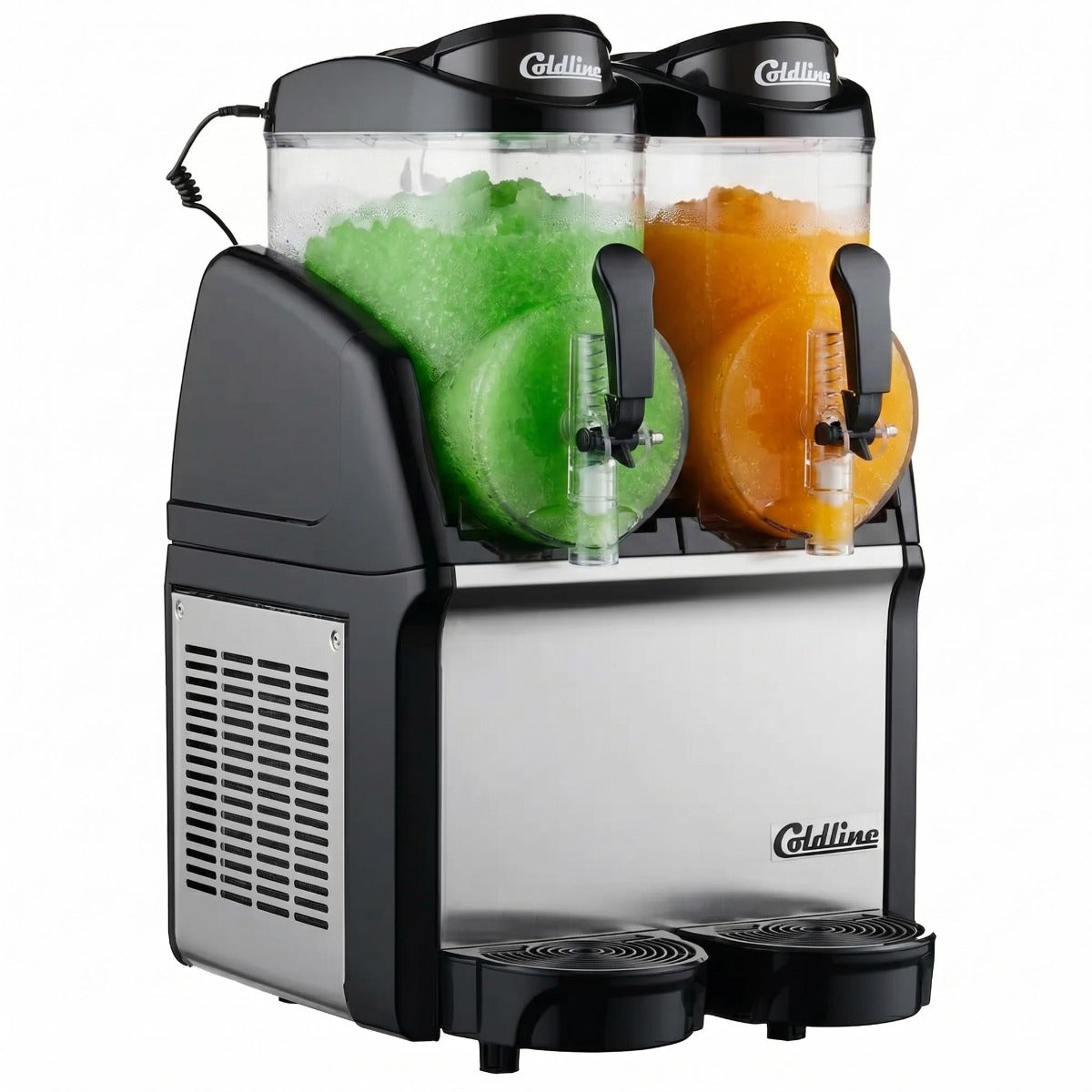 Coldline GRANITA-2N granita slush machine, with green slush