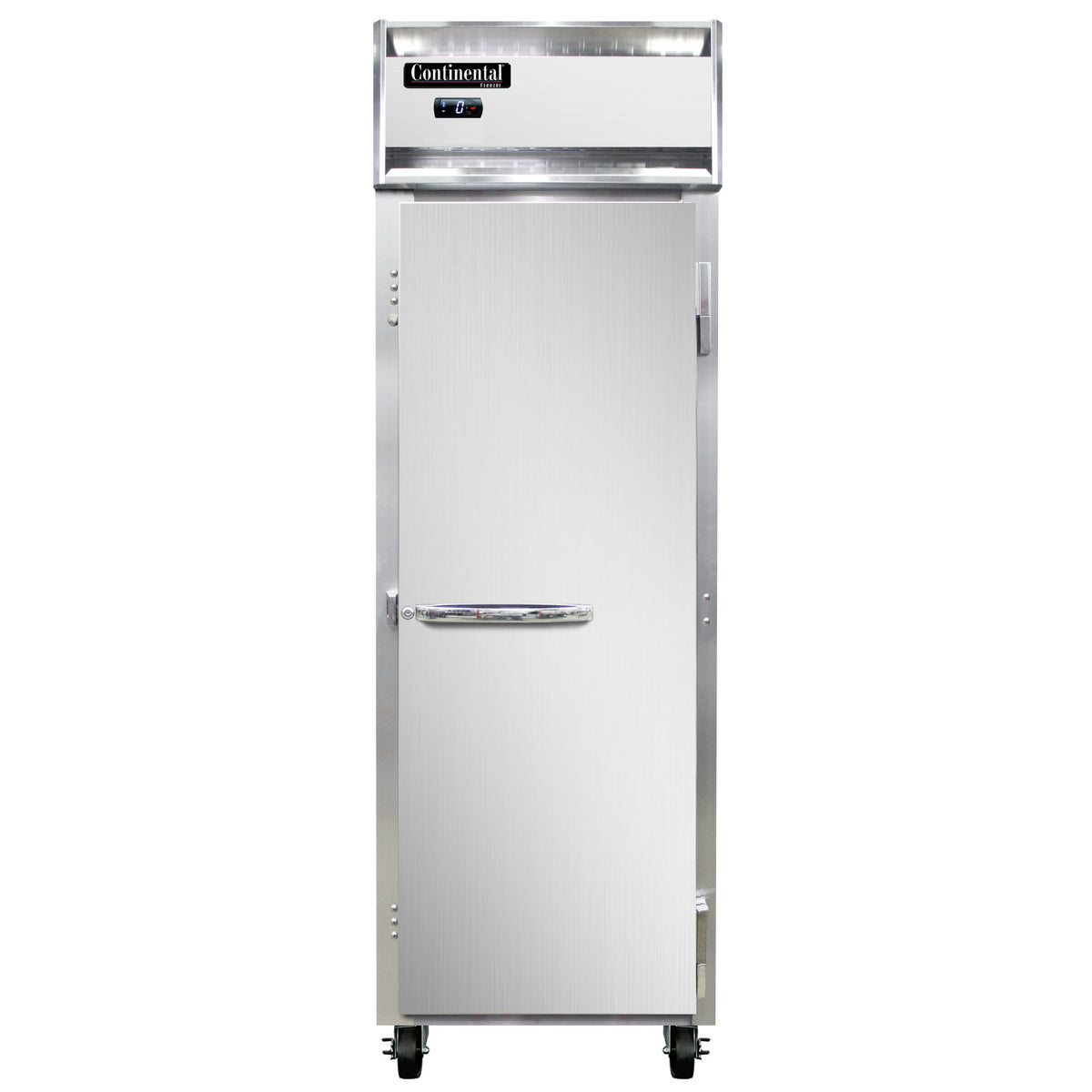 Continental Refrigerator 1FNPT 26-Inch Pass-Thru Freezer — 2 Doors, Stainless Steel Front