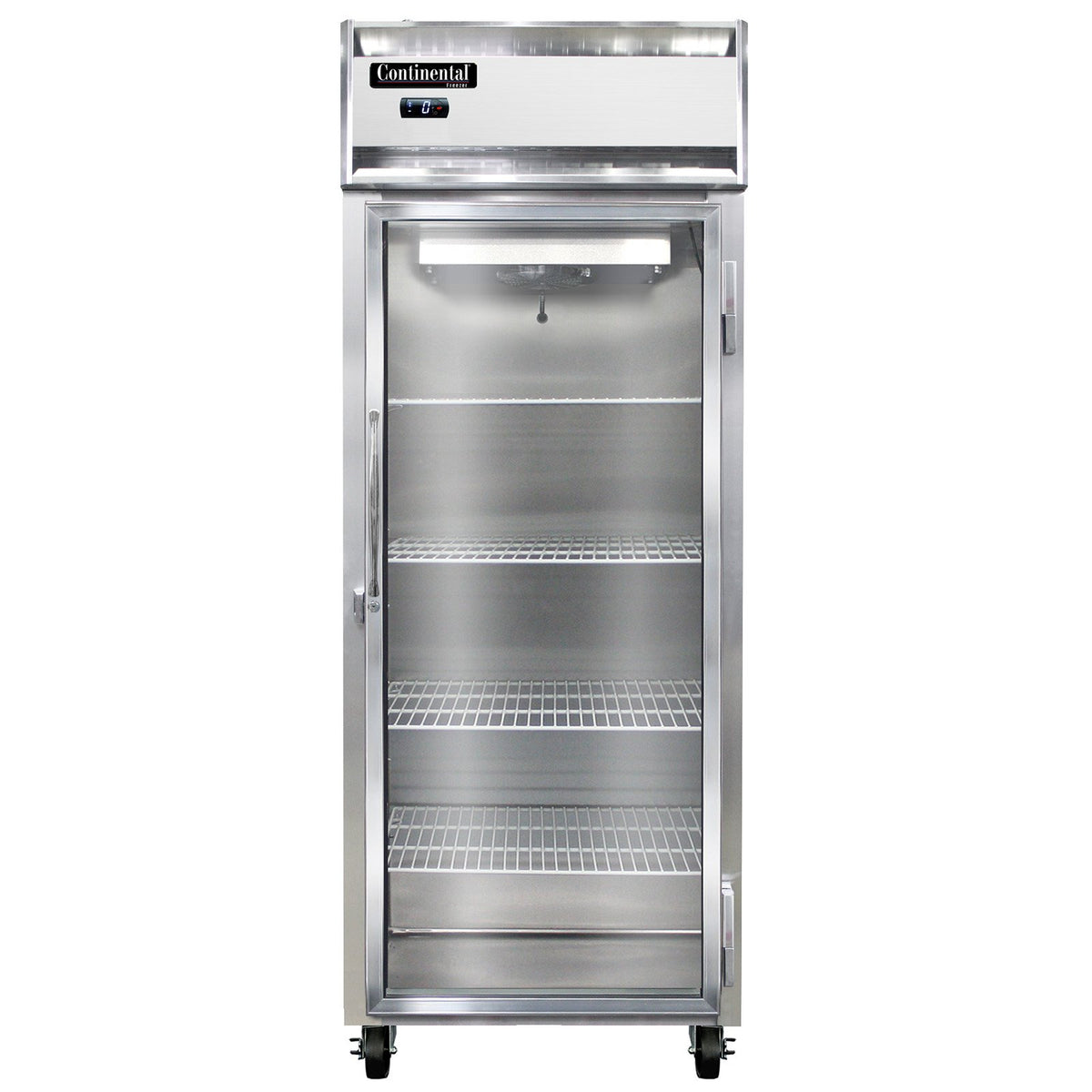 Continental Refrigerator 1FENSAGD 28.5-Inch Reach-In Glass Door Freezer — 1 Doors, Stainless Steel Exterior