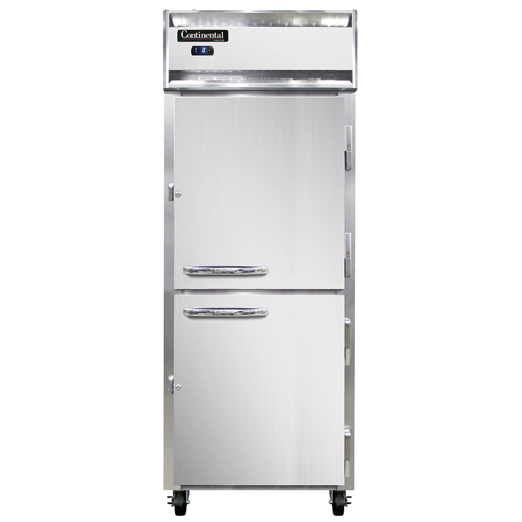 Continental Refrigerator 1FESNSAHD 28.5-Inch Reach-In Freezer — 2 Doors, Stainless Steel Exterior