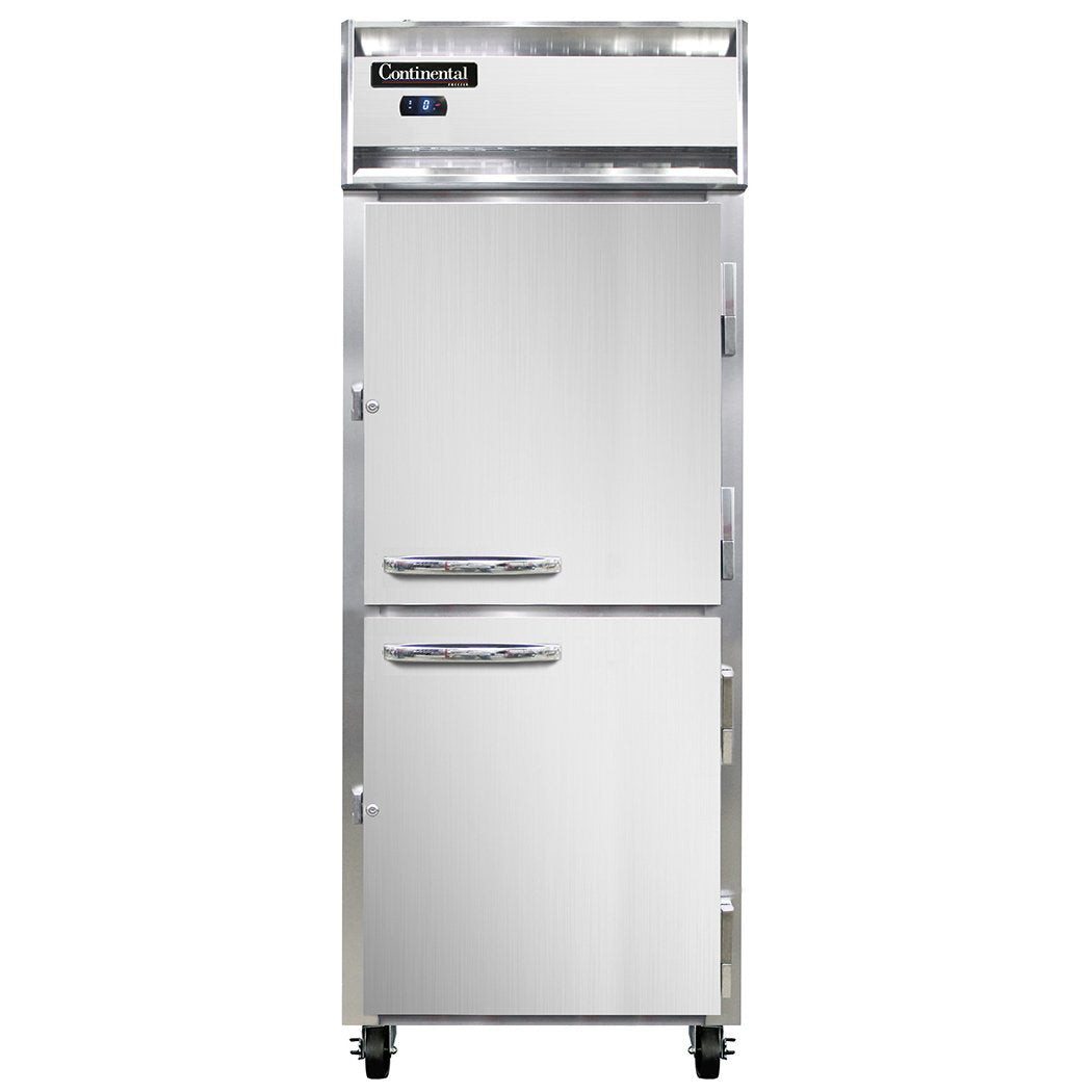 Continental Refrigerator 1FESNSSHD 28.5-Inch Reach-In Freezer — 2 Doors, Stainless Steel Exterior