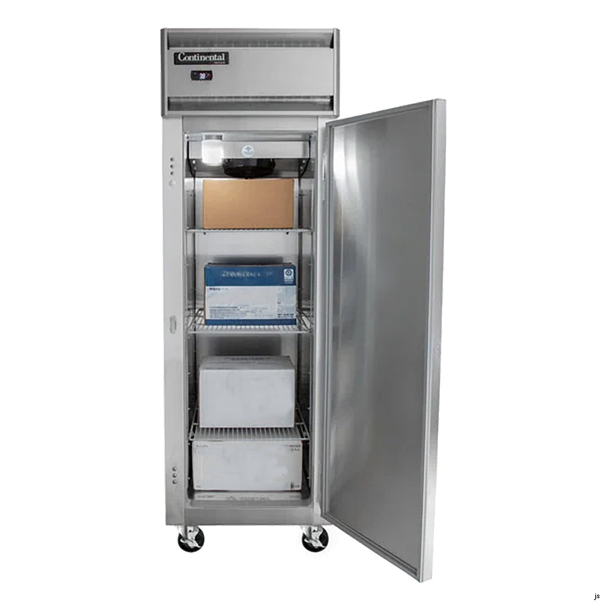 Continental Refrigerator 1FN 26-Inch Reach-In Freezer — 1 Doors, Stainless Steel Front