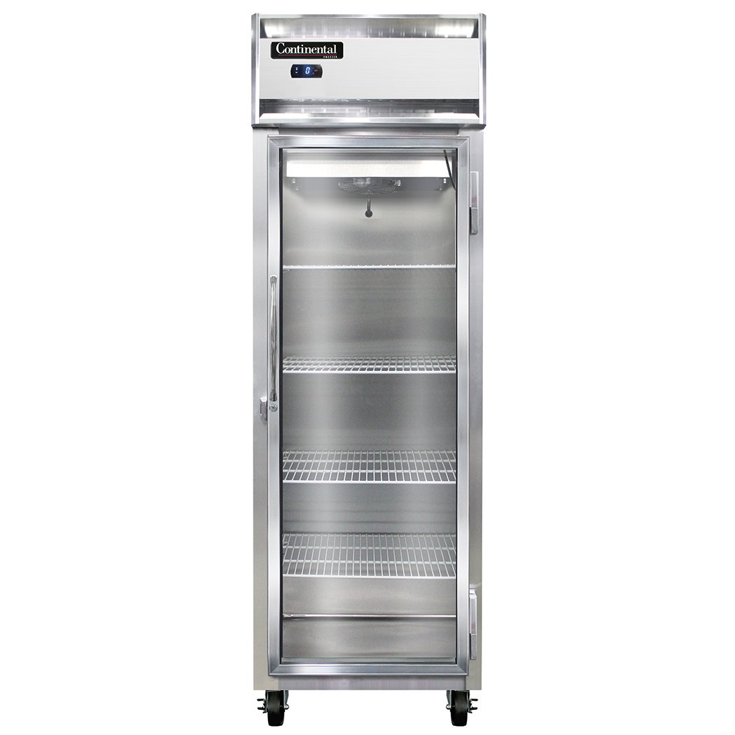 Continental Refrigerator 1FSNSSGD 26-Inch Reach-In Glass Door Freezer — 1 Doors, Stainless Steel Exterior