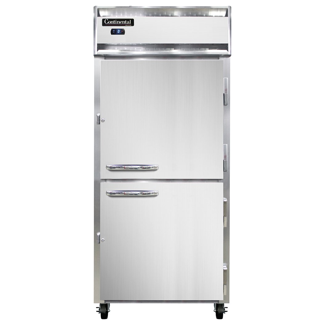 Continental Refrigerator 1FXSNSSHD 36.25-Inch Reach-In Freezer — 2 Doors, Stainless Steel Exterior