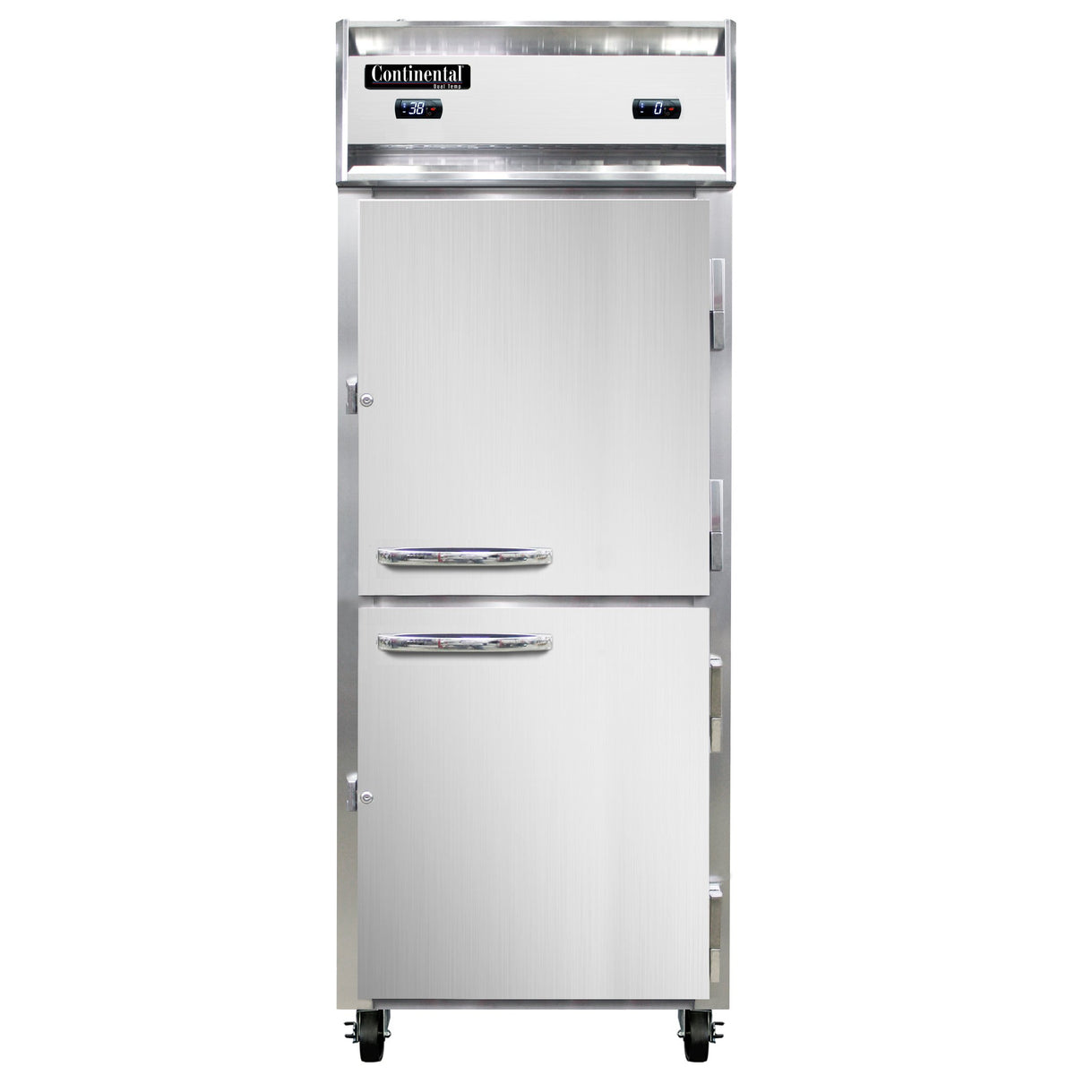 Continental Refrigerator 1RFENHD 28.5-Inch Refrigerator / Freezer — 2 Doors, Stainless Steel Front