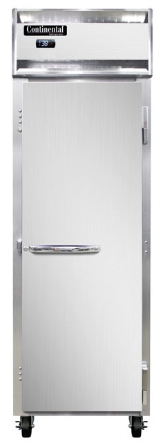 Continental Refrigerator 1RNSAPT-SD-GD 26-Inch Pass-Thru Glass Door Refrigerator — 2 Doors, Stainless Steel Exterior