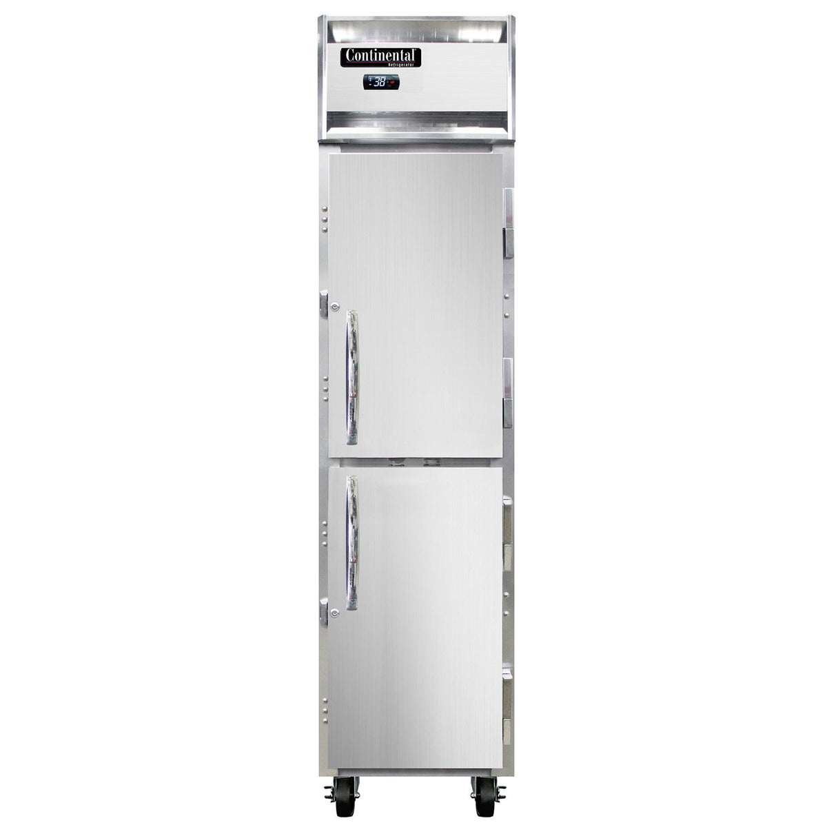 Continental Refrigerator 1RSENSSHD 17.75-Inch Reach-In Refrigerator — 2 Doors, Stainless Steel Exterior