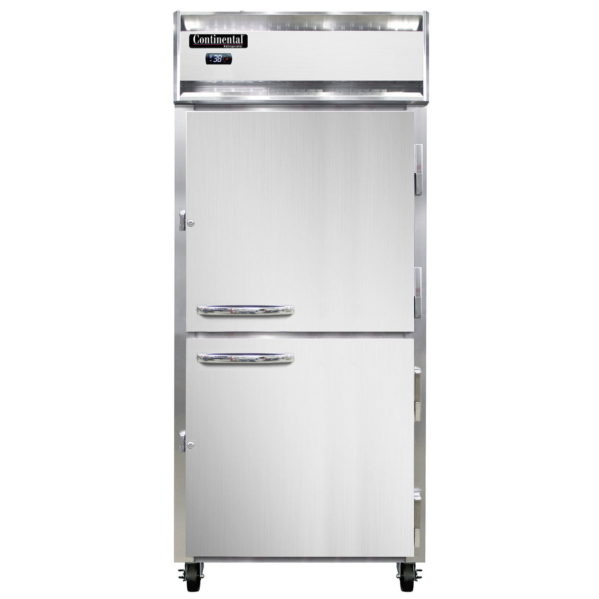 Continental Refrigerator 1RXNSAHD 36.25-Inch Reach-In Refrigerator — 2 Doors, Stainless Steel Exterior