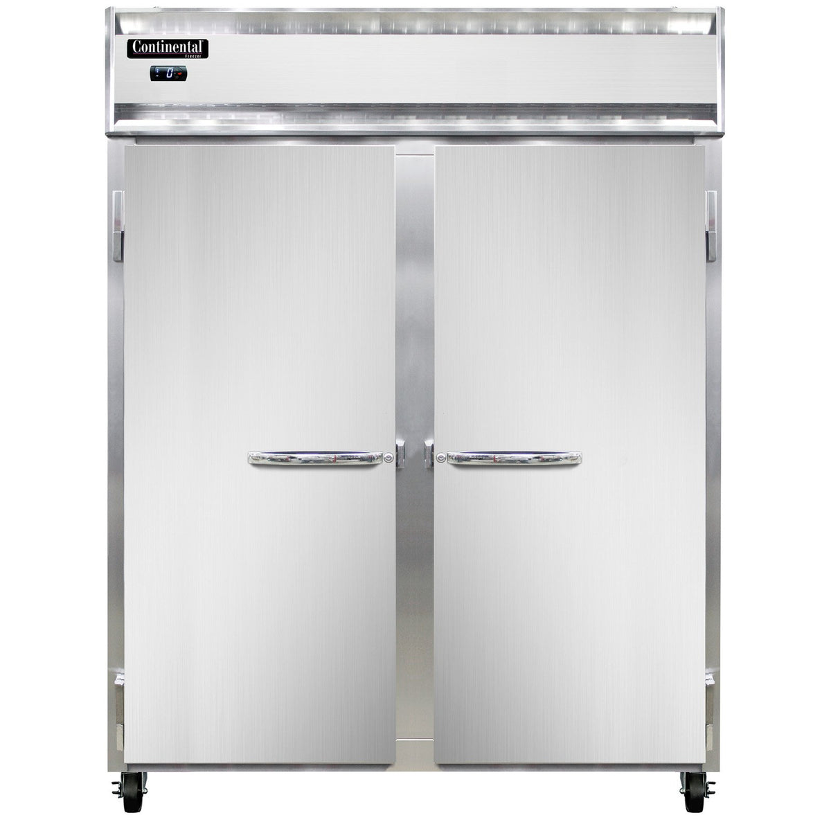 Continental Refrigerator 2FENSA 57-Inch Reach-In Freezer — 2 Doors, Stainless Steel Exterior