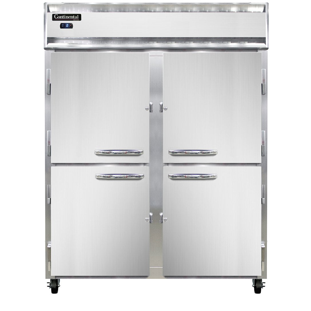 Continental Refrigerator 2FESNHD 57-Inch Reach-In Freezer — 4 Doors, Stainless Steel Front